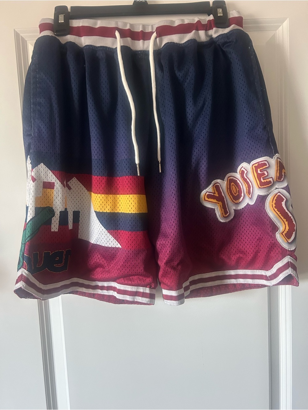 Headgear Classics Yosemite Sam Denver Nuggets Mesh Shorts Size L